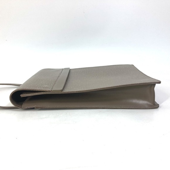 LOUIS VUITTON Brown Leather Pochette Shoulder Bag